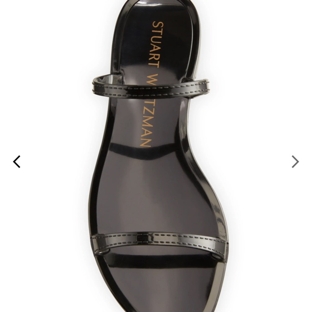 Stuart Weitzman Sawyer Black Jelly Slide Sandals 6 - Picture 5 of 8